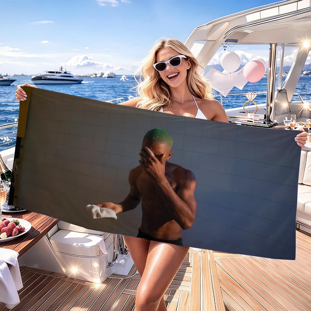 Frank Oceans Blonde Channel Orange Music Art Quick Drying Beach Towels Are Suitable For Swimming Pools Camping Yoga And The Gym