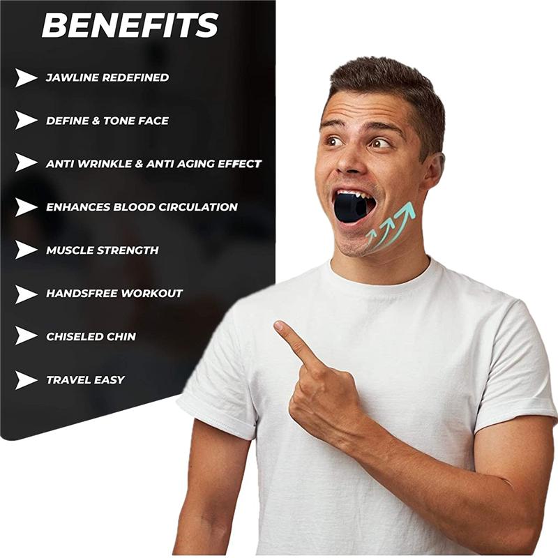 Esercitatore per mascella in gel di silice Palla antistress per il viso Muscolo della mascella Tonico facciale Allenatore zigomi Attrezzatura per esercizi da palestra e fitness