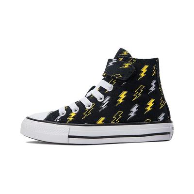 Chuck Taylor All Star EasyOn High PS Electric Bolt Kids Sneakers Black Golden-Wren Ghost-Town A08373C