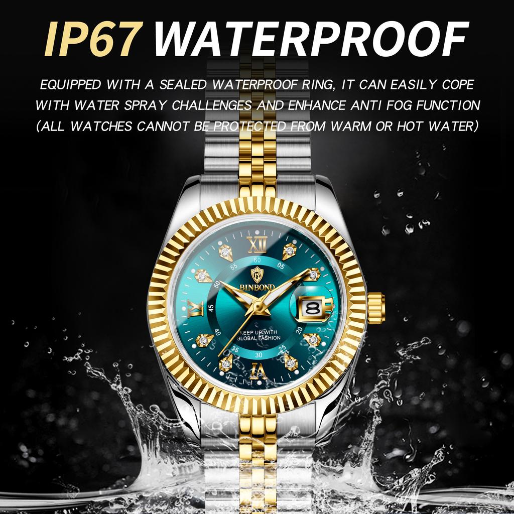 BINBOND Quartz Watches For Women Luminous Waterproof Ladies Watch Montre Femme Luxe De Marque Reloj Gift For Girlfriend