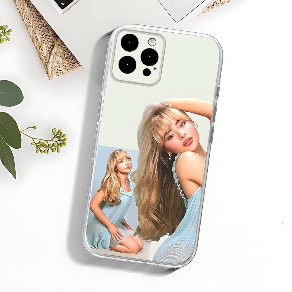 Obal na telefon Singer S-Sabrina Carpenter Pro iPhone 17,16,15,14,13,12,11 Pro,Max,Plus,X,XS,XR,SE4,E Mini Transparentní Měkký Kryt