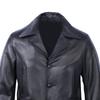 Long Jacket Men Genuine Cow Leather Wind Coat Classic Black Plus Size Jackets Casual Cloths