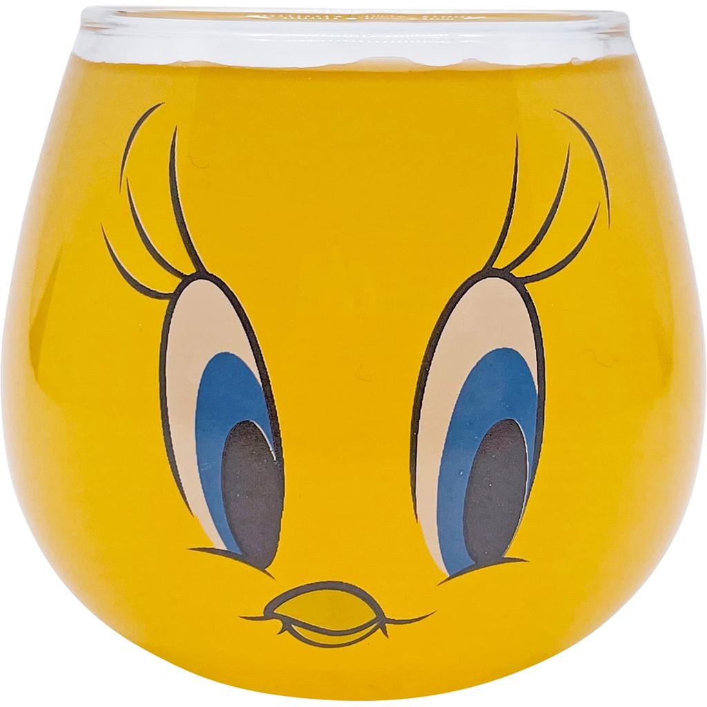 Looney Tunes Tweety Sunart Wobble Glass Tumbler 290ml Made in Japan SAN3839