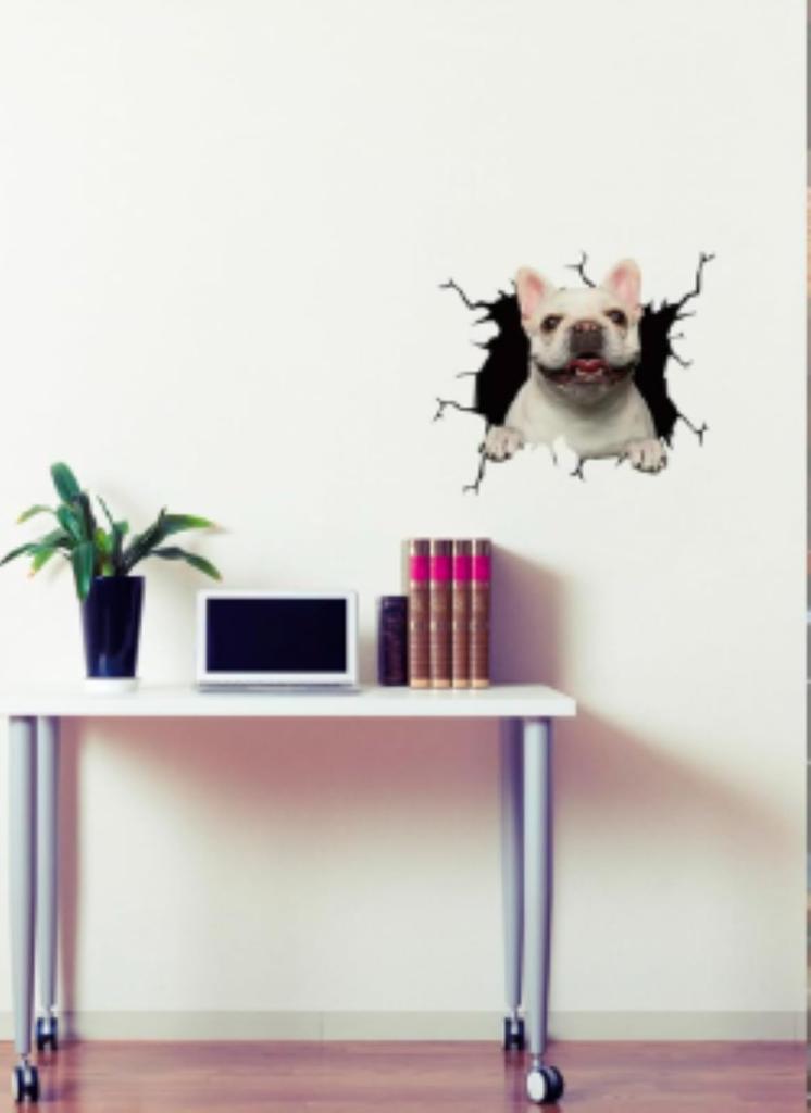 Sticker Jumping Dog Car Supplies Car 3D Easy Paste Funny