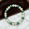 Adjustable Jewelry for Men Women 8mm Faux Crystal Beaded Bracelet Natural Stone Round Beads Healing Unique Textured Wrist Ornaments Green Gemstones