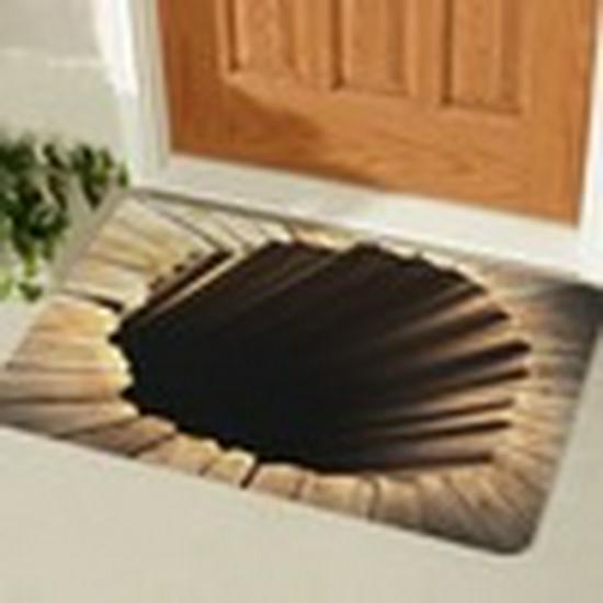 3D Visual Bathroom Absorbent Foot Mat - Dirt-Resistant, Easy-to-Clean, Entrance Doormat