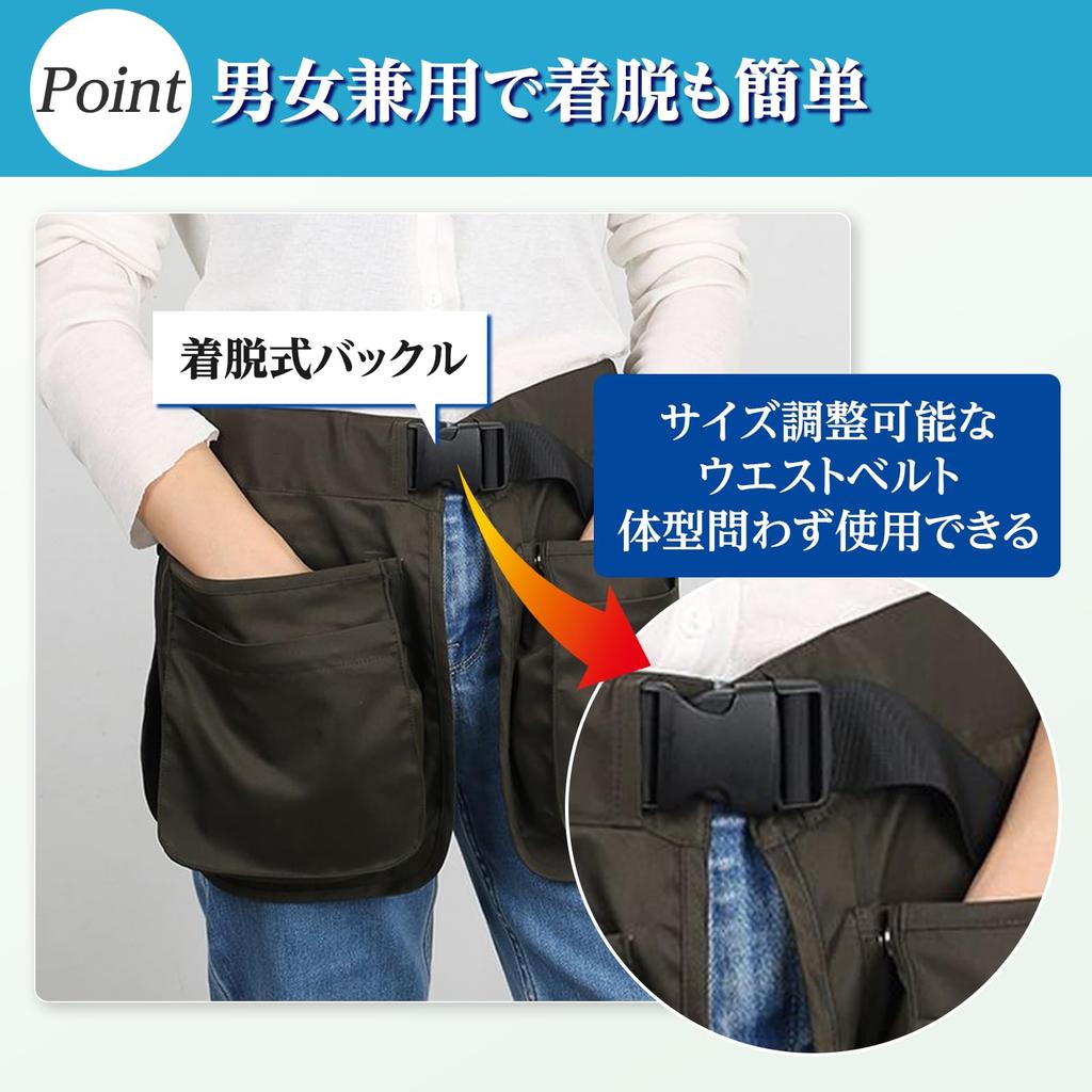 Dotcom Prime Gardening Pouch, Waist Bag, Tool Bag, Apron Bag with 3 Pockets