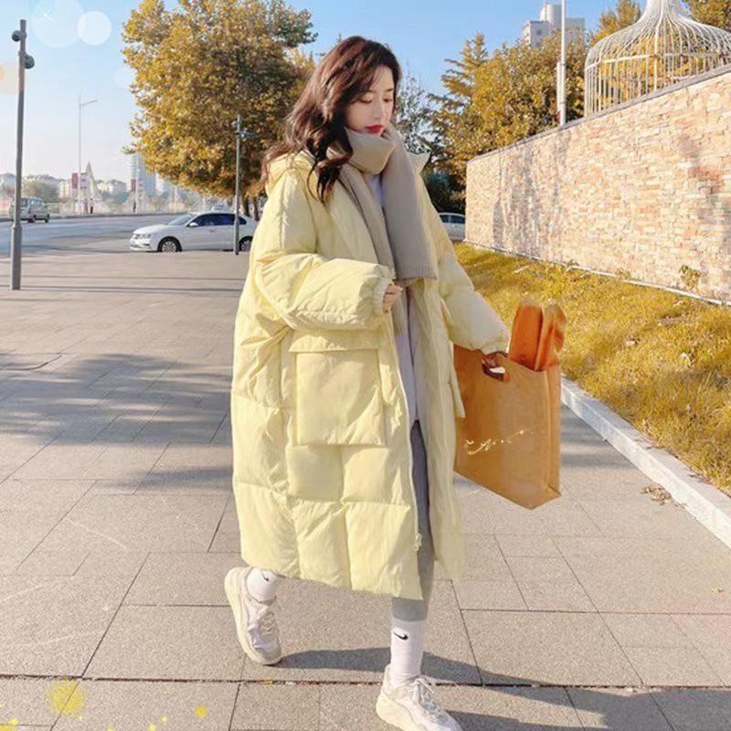 Over-knee Long Down Jacket Women's Winter New Fashion Thickened Korean Version Cotton Jacket