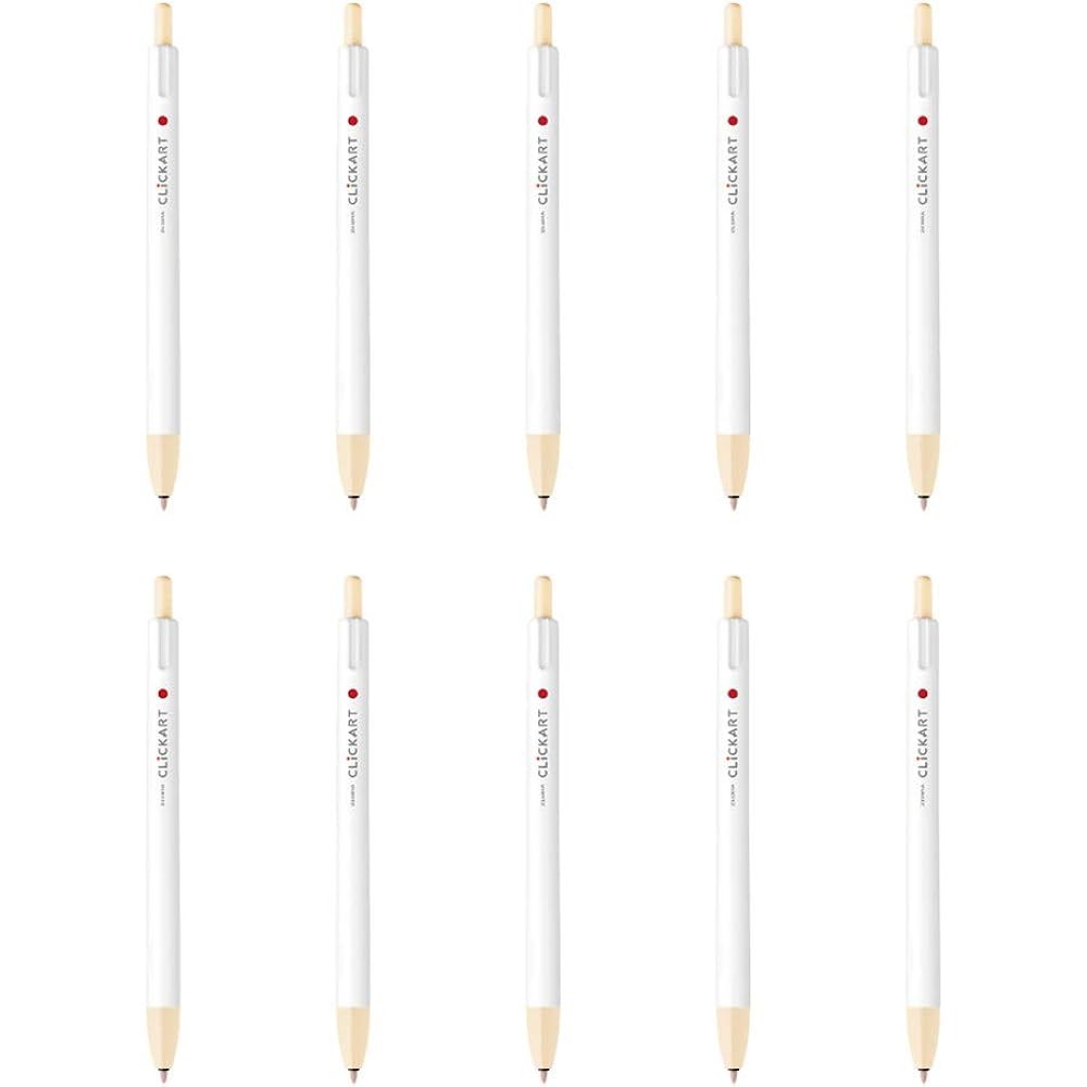 Zebra Water-based Pen Clicker Pale Orange 10pcs B-WYSS22-POR