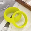 Hip Hop Exaggerate Bangles Fluorescent Green Wood Hand Ring Vintage Chunky Bracelets Women  Girls