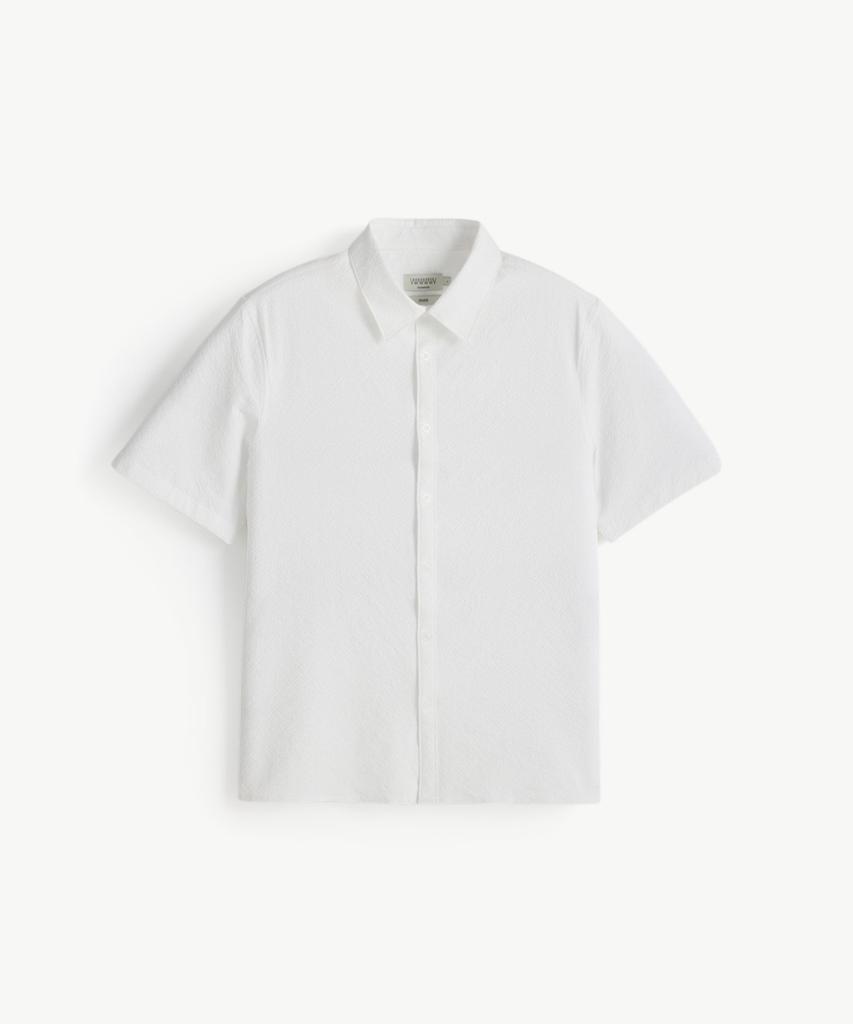 STCO Basic Seersker Short Sleeve Shirt_White (Semi-Oversized Fit)_Sdsxb33Osw