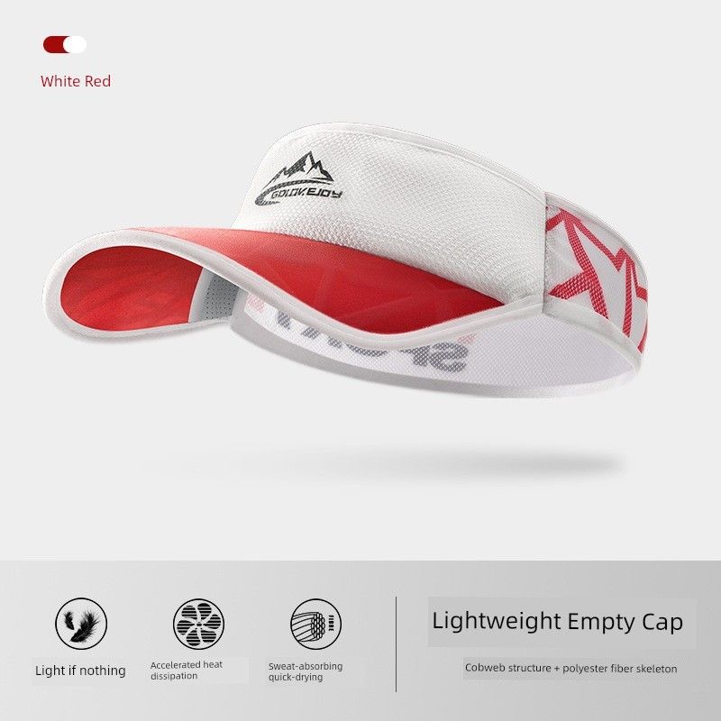 

Summer Sun-Proof Running Cap Men s and Women s Outdoor Marathon Hiking Sports Topless Hat Sweat-Absorbent Quick-Drying Breathable XMZ241 White All yards