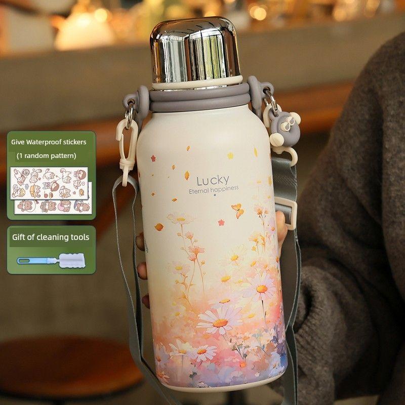 Thermal Insulation Kettle Large Capacity Thermos Cup for Girls Good-looking Exquisite Fancy Tea Making Stainless Steel Student Water Cup