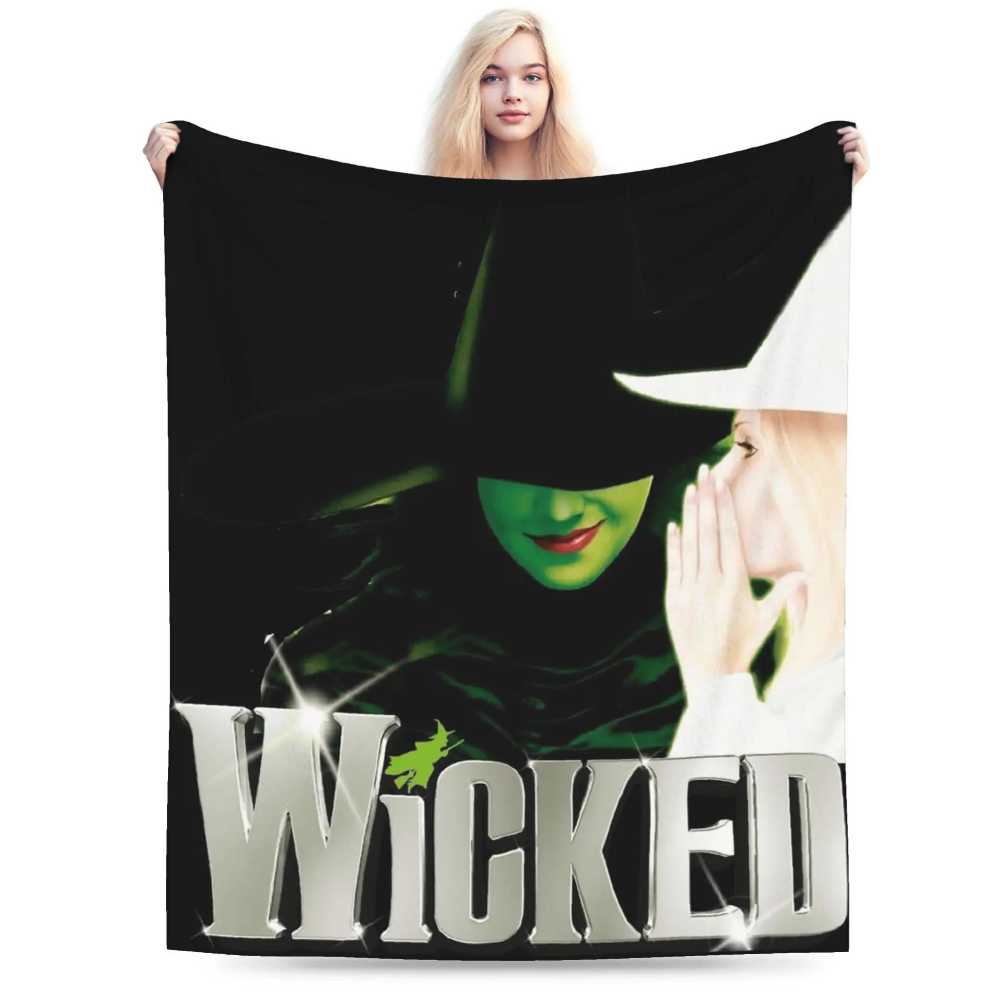 Wicked For Good Wicked the Musical Blanket Super Warm Quality Throw Blanket for Spring Kids Boys Girls Living Room Bedspread 100x150cm