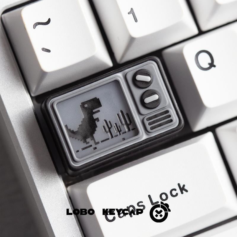 Cube Escape The Lake Tv Creative Light-Transmitting Mechanical Keyboard  Resin Material Keycaps  Fun Gifts