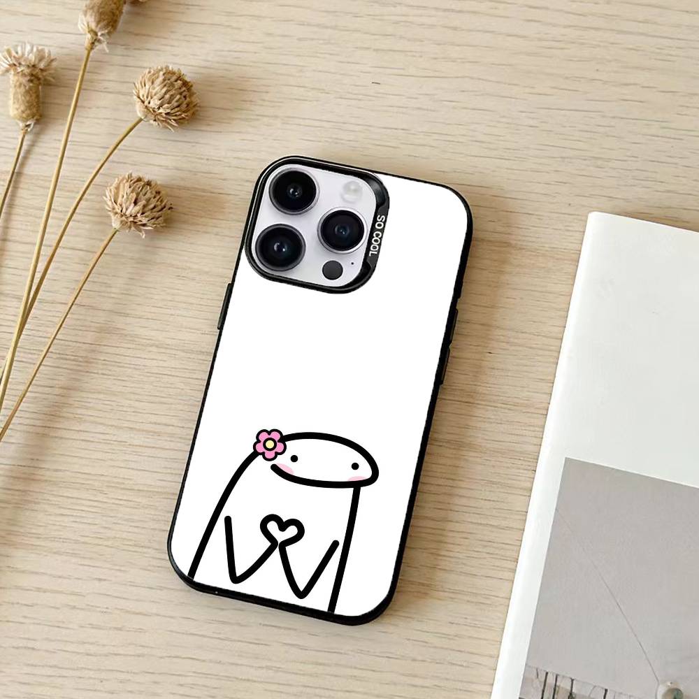 Süße F-Flork Lustige Handyhülle Farbe Silber Hülle Für IPhone 17 16 15 14 13 12 11 Pro Max Plus