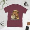 Kawaii Capybara Eating Japanese RaUnisex Unisex T Shirts Unique Tees Short Sleeve O Neck TShirt Pure Cotton Party Clothing