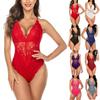 Lace Bodysuit Women One Piece Lingerie Sheer Mesh Teddy Adjustable Straps Stretch Fit Bodysuit Underwear