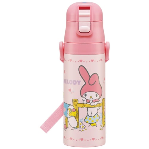 Skater (SDC4) [.co.jp Exclusive] Sanrio Kids' Water Bottle, 470ml, Direct Drinking, Stainless Steel, My Melody, Kid-Friendly, Lightweight, Vacuum Insu