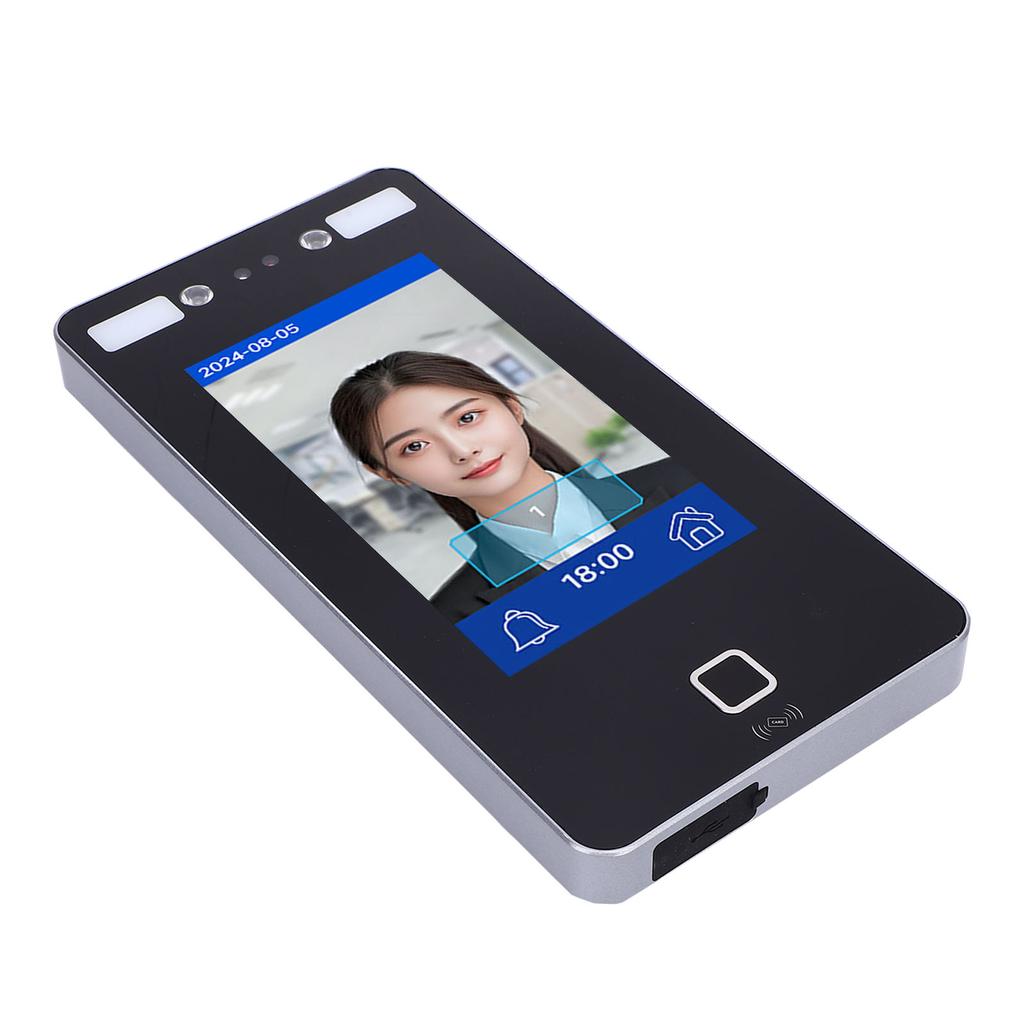 Face Recognition Attendance Machine Employees Biometric System 7in Visible Light AI Dynamic Facial Card Access Control