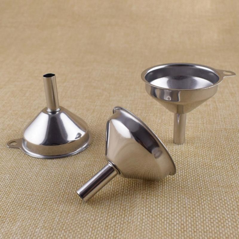 Thickened Stainless Steel Funnel for Home Cook Conical Liquid Transfer Funnel with Hanging Hole Spices Pouring Tool