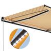 Manual Retractable Awning with LED Lights 300x250 cm Yellow & White