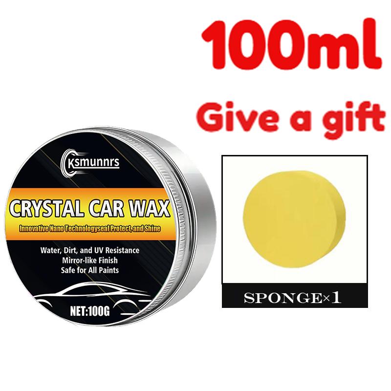 

White Polishing Wax 100g - All-purpose Scratch Repair, Polishing, Rust Protection Wax and Sponge, Car Brightening, Car Care, Ant