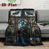 Goat Legacy Mythical Portraits 2D Flat Pattern Flannel Blanket, High quality All Seasons, Home Decor, Warmth and Comfort, Perfect for Christmas Gifts.
