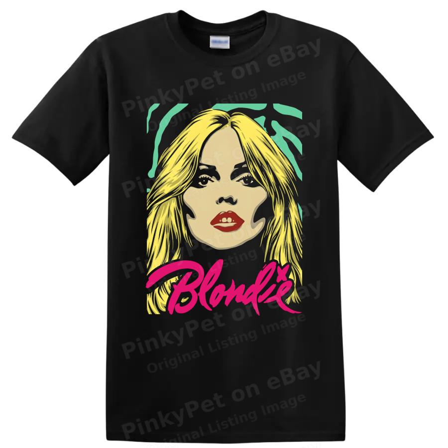 Camiseta con Retrato de la Banda Punk Rock Blondie Debbie Harry Gráfico Retro para Fan de la Música