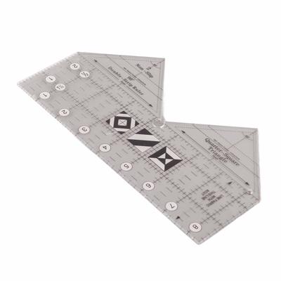 Règle Grilles 45/60/90 Degrés Double Bande Règle Acrylique Transparent Antidérapant Triangle Quarté Guide de Coupe pour Couture