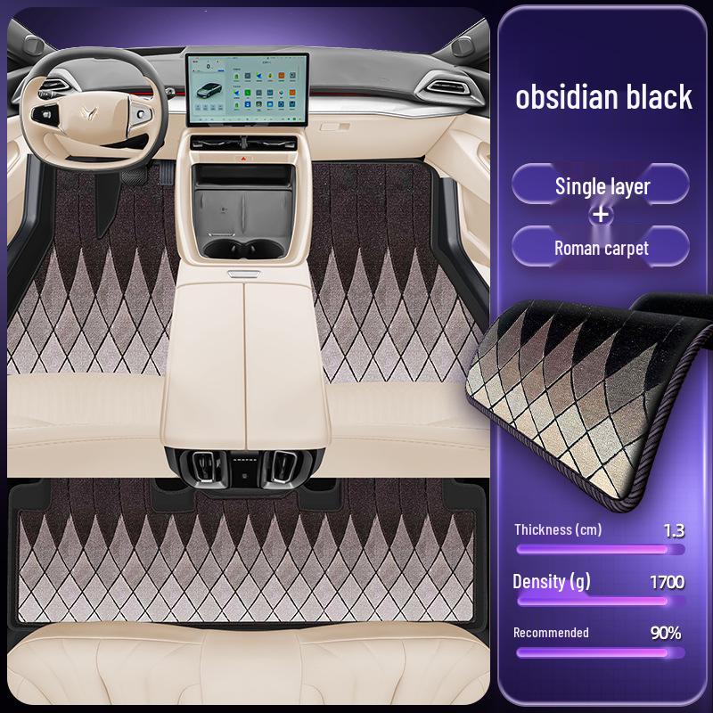 Eco-friendly dual-layer floor mats for ARCFOX S5, waterproof and dustproof car interior accessories.