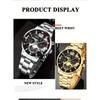 3pcs/set, Fashion Men's Business Watch, Casual Stainless Steel Quartz Wristwatch, Golden Necklace, Bracelet and Wristwatches Set