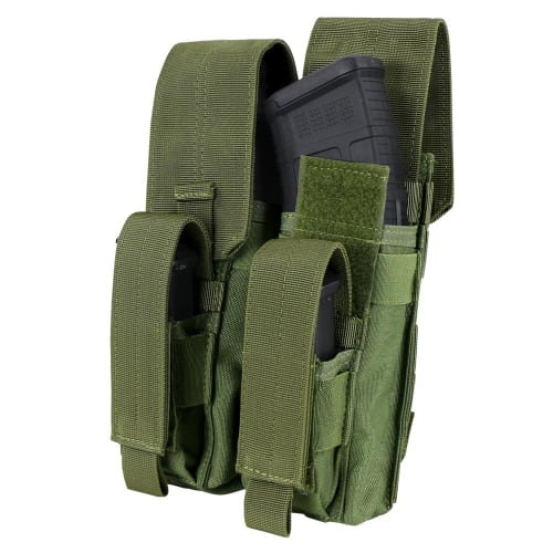 CONDOR MA71 Pistol & AK Mag Pouch, Double Kangaroo, Olive Drab