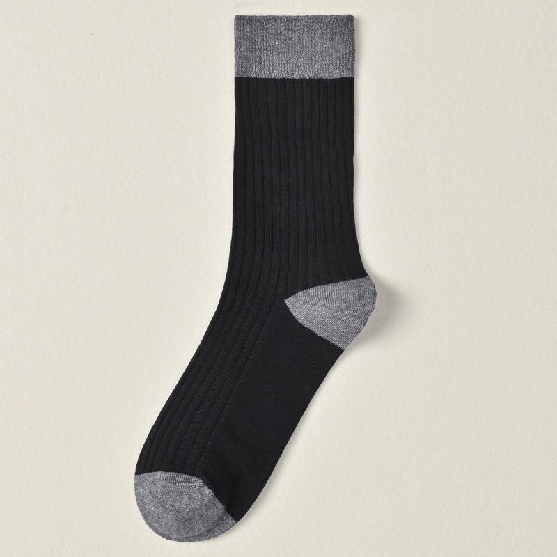 5 Pairs of Girls Retro Autumn New Cotton Match Color Sweat Absorption Deodorizing Tube Socks