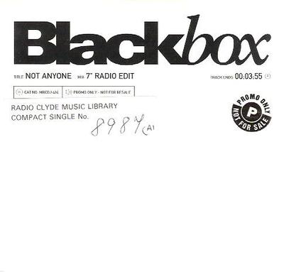 CD BLACK BOX - Not Anyone MRCDJ434 Mercury 1995 UK Dance & Electronica Used