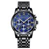 New Top Brand Fashion Men's Watch Fine Steel Band Casual Sports Luminous Waterproof Three-Eye Six-Pin Watch
