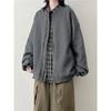 Vintage Casual Baseball Jacket Men Women Heavyweight Waffle Knit Loose Fit Fall 2025