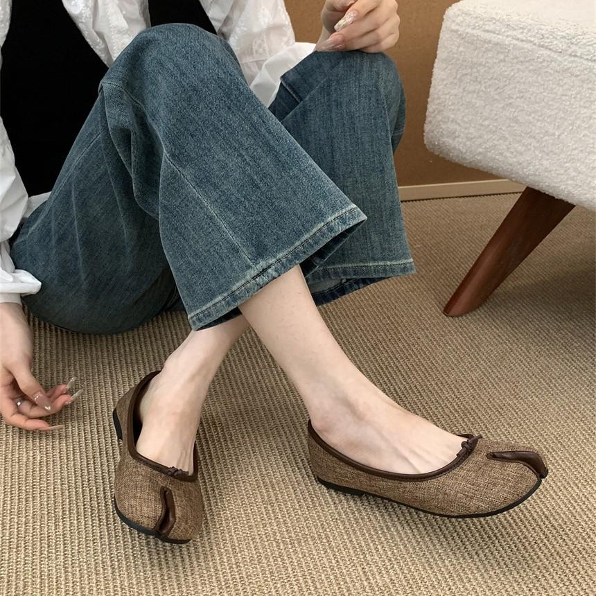 2025 spring new sub-toe pig's trotters sub-toe lazy horseshoe shoes lazy shoes flat women's single shoes Doudou shoes