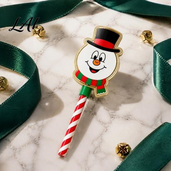 Bacchetta da ballo con design a fiocco di neve Bacchetta di Natale Portacarte di credito per pagamenti contactless con caramelle Gadget festivo novità Manico per bastone Stampa 3D Checkout