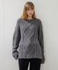LETTERA Alpaca Wool Cable Knit_3Color
