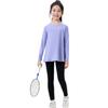 Completo Fitness da Bambina con Pullover a Maniche Lunghe Asciugatura Rapida e Leggings Squalo