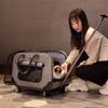Silent Pet Trolley Detachable Windproof Cat Bag Breathable Cat Carriers Foldable Adjustable Conveyors and Travel Products