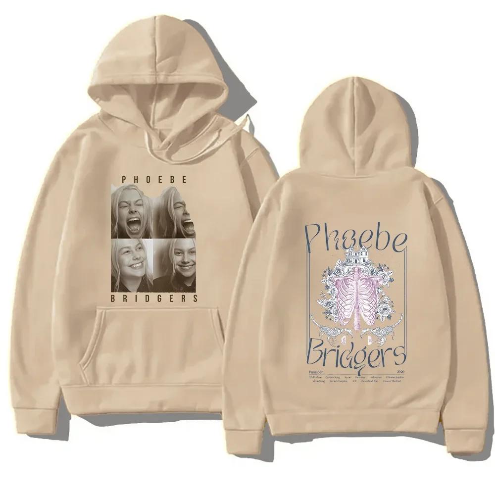 Fashion Women Casual Hoodies Phoebe Bridgers Indie Folk Sweatshirts Unisex with Pocket Hoody Oversized Versatile Soft Pullovers