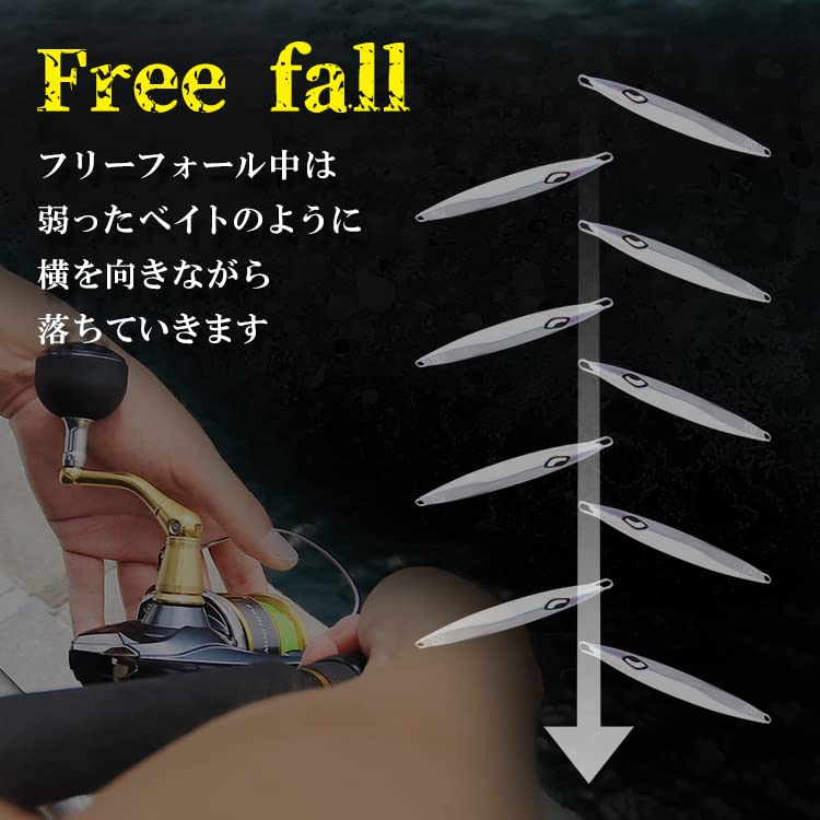 Slow Fall Wing Shiny Model Metal Jig 110g Lure Jig