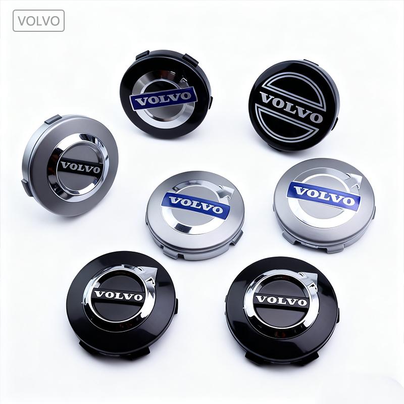 4PCS Car Hub Caps Rim Center Caps Badge Stickers Auto Accessories Suitable for Volvo S40 S60 S80l Xc60 Xc90 V40 V60 V50 V90 V70 CUG1