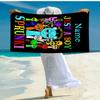 Custom Name Ultra-Soft Beach Towel with Sprunki Theme,Ideal for Pool - Camping, Diving - Perfect Travel Essential, Vibrant Beach Towel.