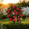 Artificial Rose Wreath, Plastic Floral Decor for Weddings, Anniversaries, Birthdays, New Year and Valentine's Day