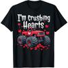 I Crush Hearts Monster Truck Toddler Boys Valentines Day Cotton Men T Shirt S