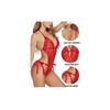 Ladysta Women's Lace Teddy Bodysuit - One-Piece Lingerie V-Neck Nightwear - Free Size (S/M/L)