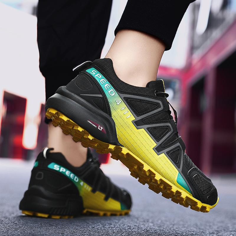 Men Hiking Shoes Outdoor Trail Running Shoes Mesh Breathable Hiking Training Shoes Large Size 39-47 Casual Sports Jogging Shoes
